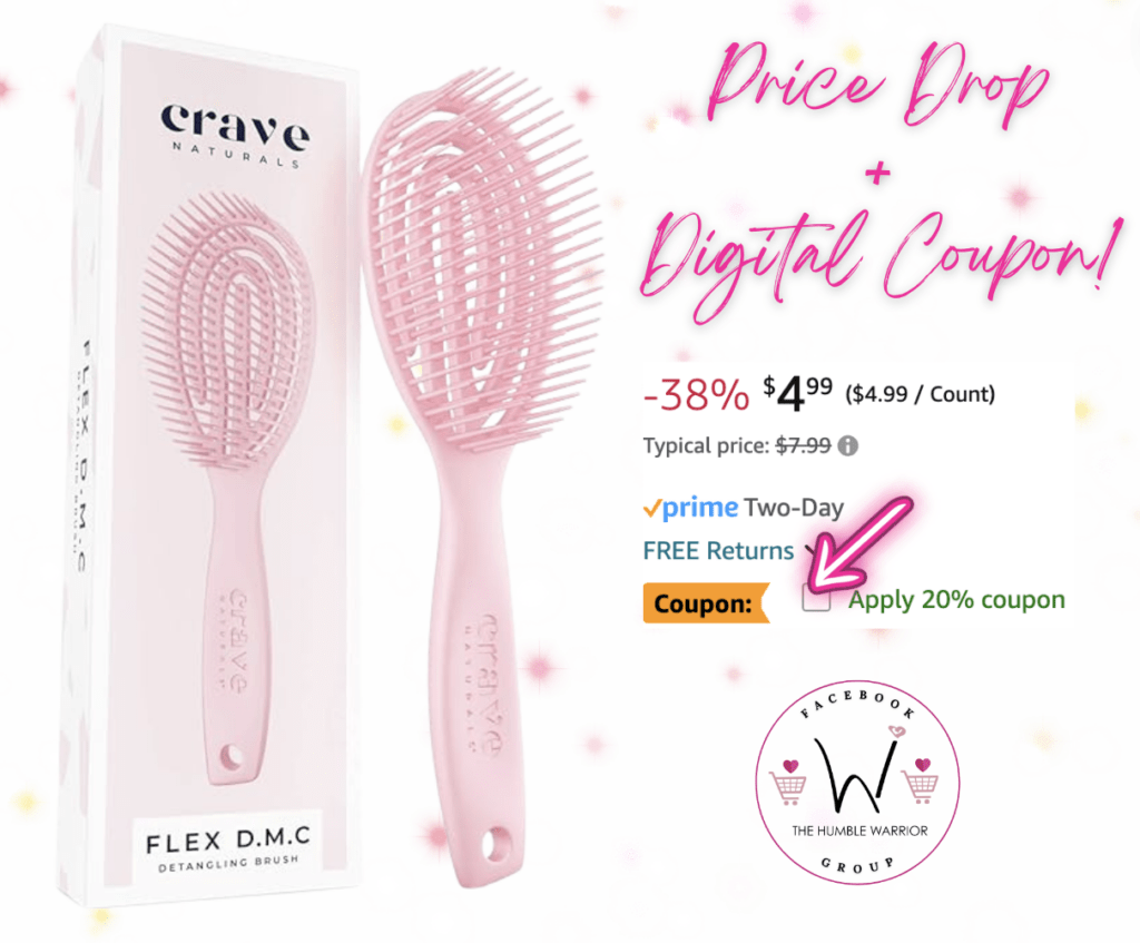 The Crave Naturals FLEX DMC Detangling Brush!